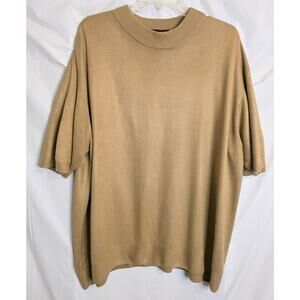 Vintage Sag Harbor Woman Short Sleeve Sweater Women's Size 3X Light Brown
